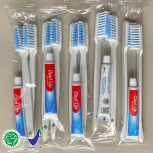 2 sikat gigi hotel set/ 2 S.gigi + odol cool up 10 gr / Dental Kit
