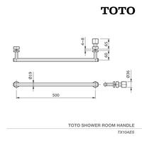 Gambar TOTO Shower Room Handle TX10AES | Room Door Knob - Gantungan Handuk dari TOTO Indonesia Kota Tangerang 2 Tokopedia