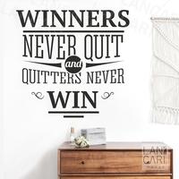 Gambar Dekorasi Motivasi Kantor Winners Never Quit Win Qoutes Stiker Cutting - M, Putih dari LANCARI Kota Administrasi Jakarta Pusat 1 Tokopedia