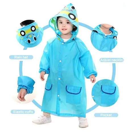 Jas Hujan Anak Laki Laki Perempuan TK SD Karakter Raincoat Jubah Hujan 2