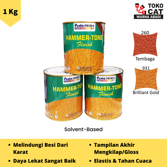 Gambar Cat Besi Tempa Penta Hamertone 1 Kg dari Toko Cat Warna Abadi Kota Administrasi Jakarta Barat Tokopedia