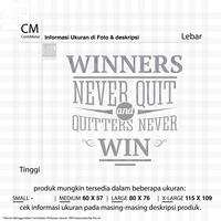 Gambar Dekorasi Motivasi Kantor Winners Never Quit Win Qoutes Stiker Cutting - M, Putih dari LANCARI Kota Administrasi Jakarta Pusat 4 Tokopedia