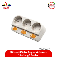 Gambar UTICON - Stopkontak S138SW 3 Lubang 3 Saklar 02050027 dari Glodok Elektronik Kota Tangerang Selatan 1 Tokopedia