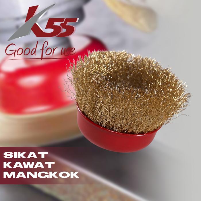Gambar K55 Sikat Mangkok - Sikat Kawat - Mata Gerinda Wire Cup Brush 3" dari MST TOOLS Kota Administrasi Jakarta Barat Tokopedia