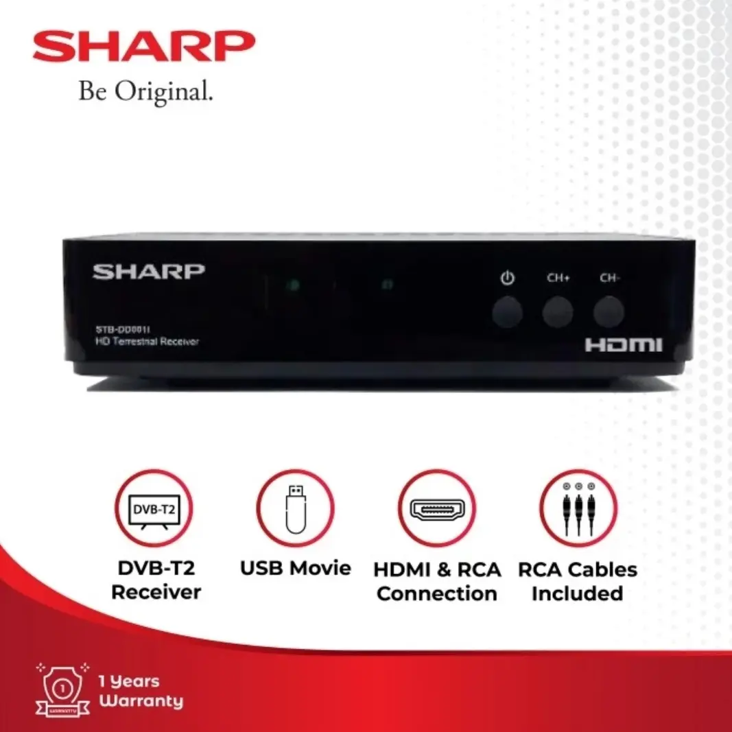 Receiver Digital TV Sharp STB-DD001I | DVBT2 set top box DVB