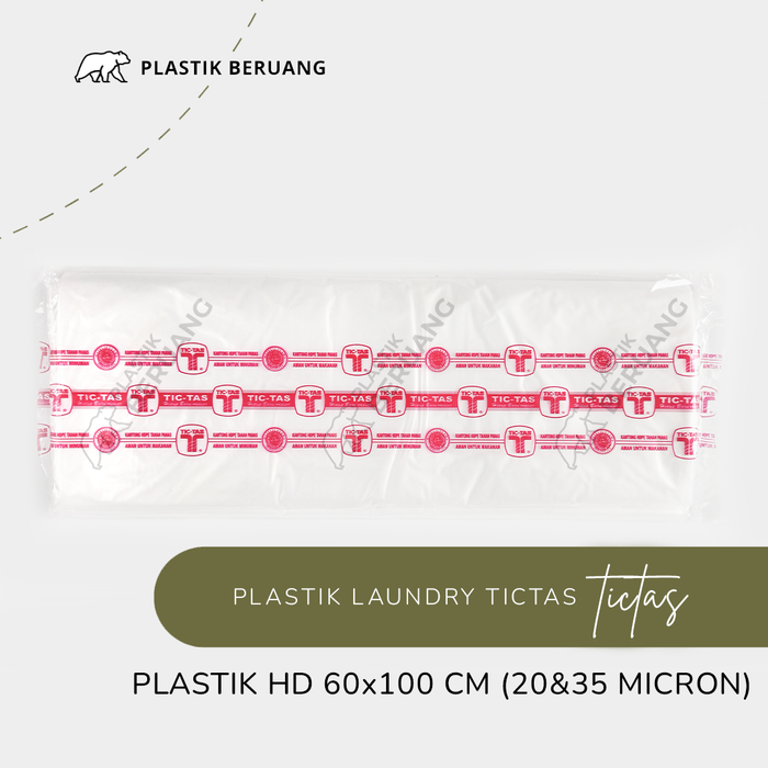 Gambar Plastik Tictas HD 60x100 Laundry 10kg Buram Tebal 20 dan 35 Micron 60 dari Plastik Beruang Kota Surakarta Tokopedia