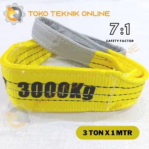 Webbing Sling Belt - Tali Angkat Double Layers 3 Ton x 1 Meter
