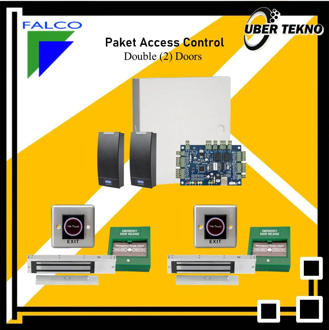 Paket Access Control Falco with HID RP10 - Paket Double Door