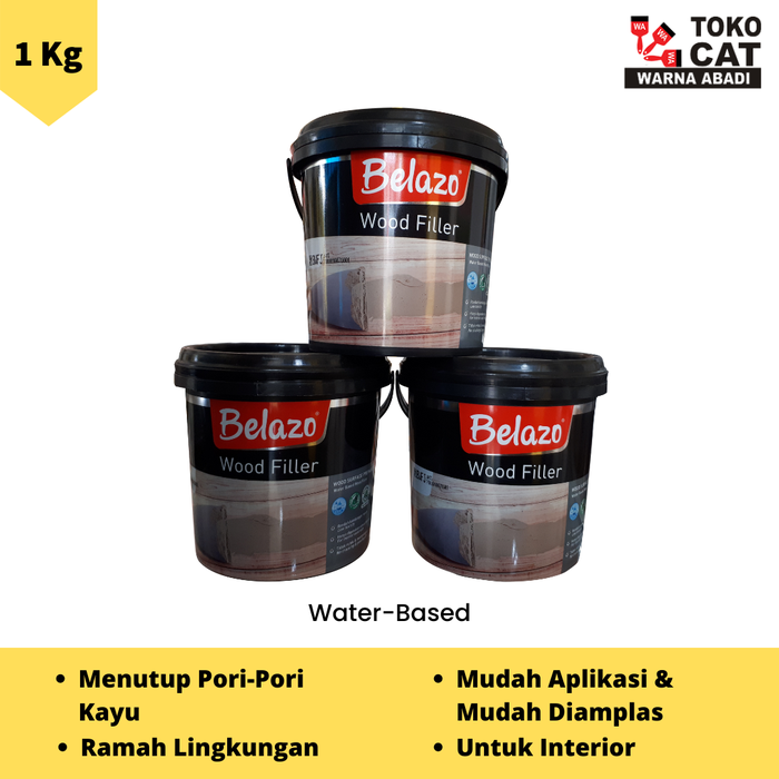Gambar Belazo Woodfiller 1 Liter dari Toko Cat Warna Abadi Kota Administrasi Jakarta Barat Tokopedia