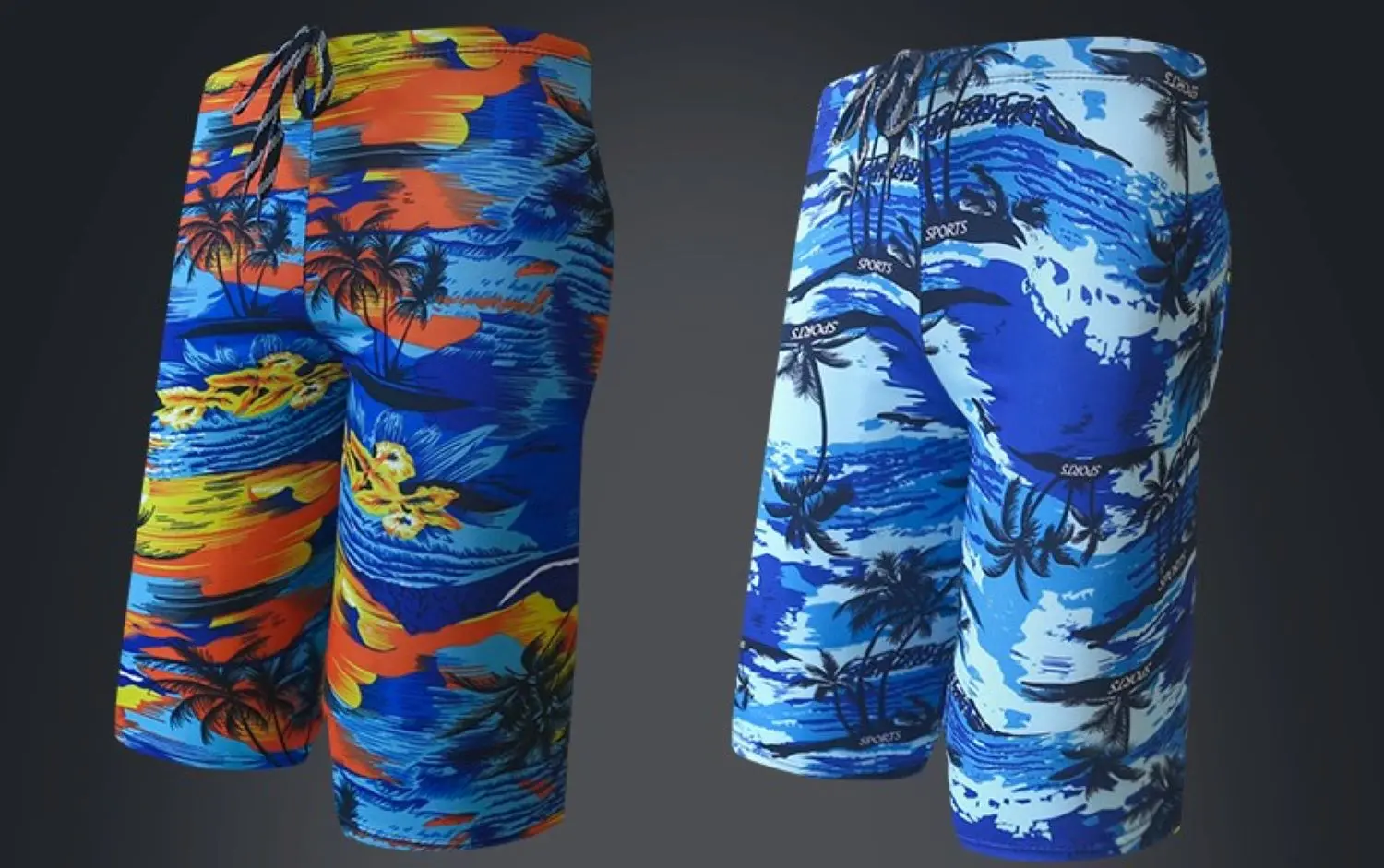 Celana Renang Pria Dewasa Jumbo Motif Pantai Nyaman Halus Cepat Kering