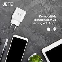 Gambar JETE Charger Dual USB Output 2.1A Atomic 2 - Garansi Resmi 2 Tahun - Black, Kabel Type C dari Doran Gadget Official Kab. Sidoarjo 5 Tokopedia