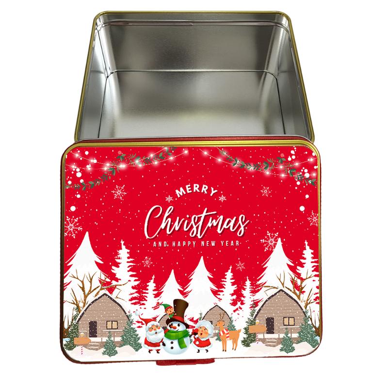 Kaleng Natal toples kue kering kotak wadah Christmas 2