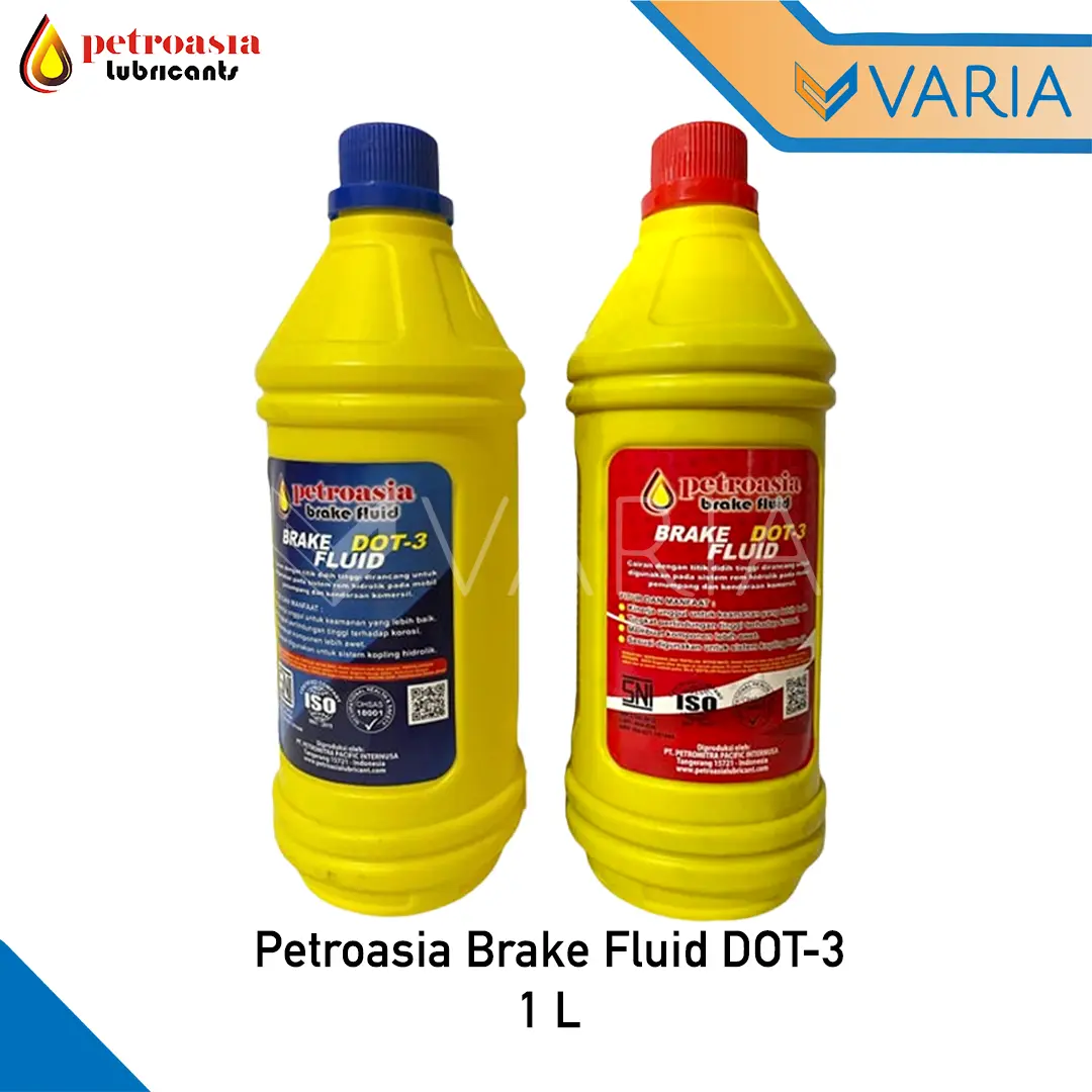 Petroasia Brake Fluid DOT-3 1 L Oli Minyak Cairan Rem Motor Mobil