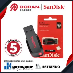 FLASHDISK SANDISK CRUZER BLADE CZ50 64 GB Flasdisk sandisk 64GB