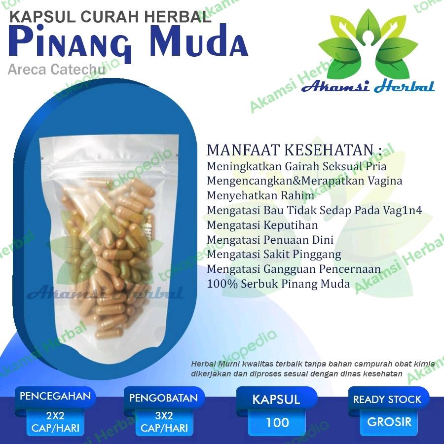 PINANG MUDA 100 Kapsul Herbal Libido Booster Merapatkan V4gina Jerawat