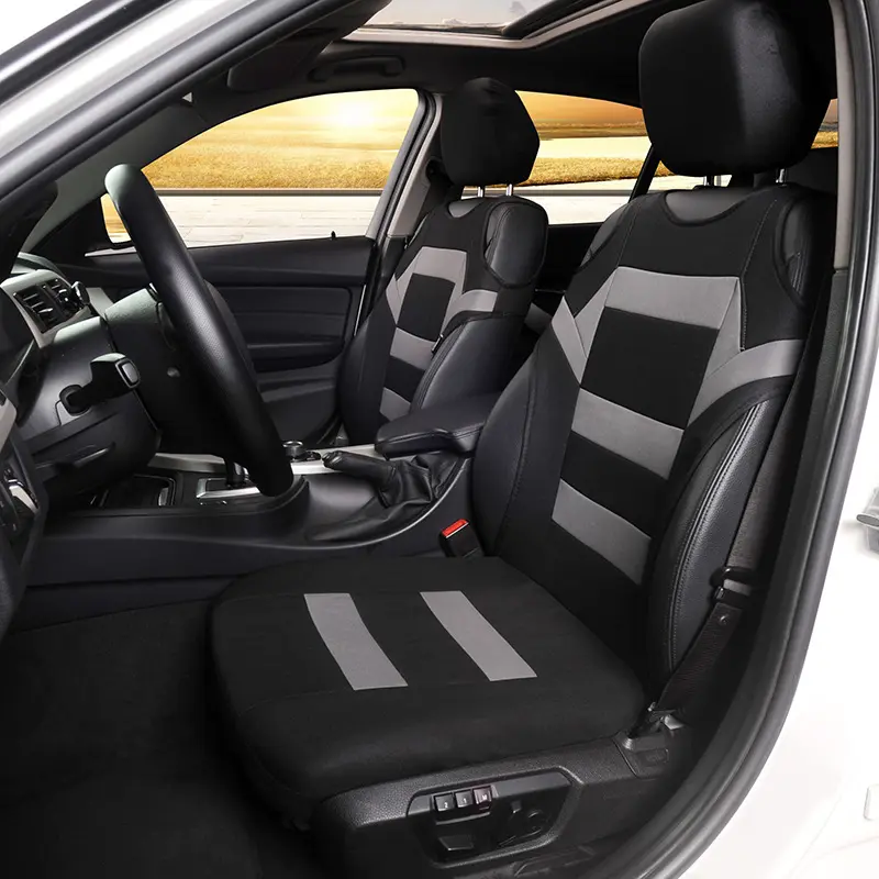 2p Cover Pelindung Jok Depan Mobil Universal Sarung Jok Kursi Mobil - Abu-abu
