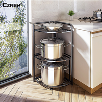 Gambar Ezren EZ-0169 Rak Kamar Mandi Rak Sudut 3 Susun Dapur Caoting Iron dari House Sparepart Kab. Tangerang 4 Tokopedia