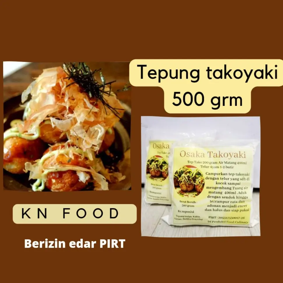 Tepung takoyaki premix 500 gr Tepung Takoyaki Okonomiyaki Instan