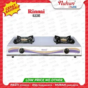 Kompor Gas 2 Tungku Rinnai RI-522E Original Pabrik