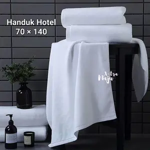 Handuk Hotel Polos ukuran 70×140cm Handuk Mandi Hotel TEBAL - PUTIH