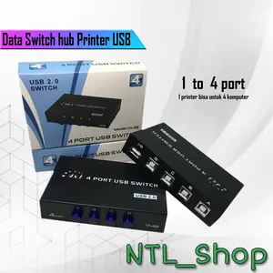 Data Switch hub Printer USB 1-4 port - Spliter switch hub usb printer