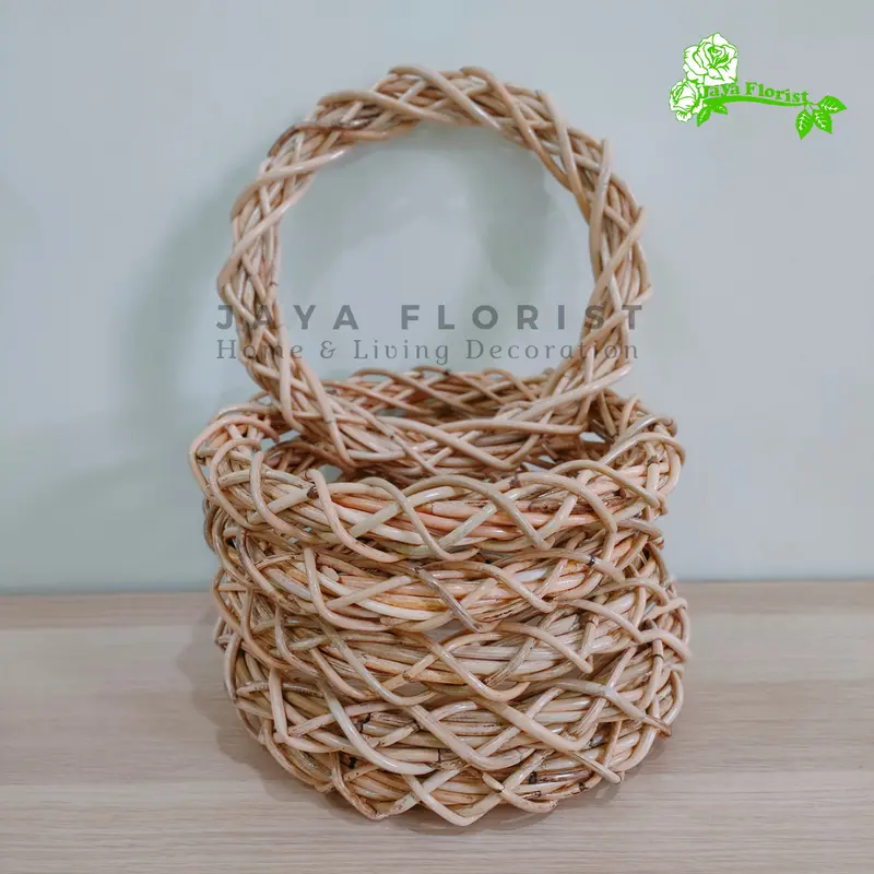 Ring Rotan Diameter 40 cm Wreath Flower Rotan Hiasan Dekorasi Rustic 3