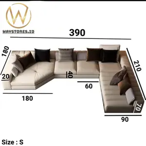 Sofa u minimalis mewah/sofa letter u keluarga/sofa living room - S