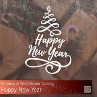 Gambar Stiker Dekorasi Happy New Year Selamat Tahun Baru Sticker Dinding Kaca - Medium, Putih dari LANCARI Kota Administrasi Jakarta Pusat 1 Tokopedia