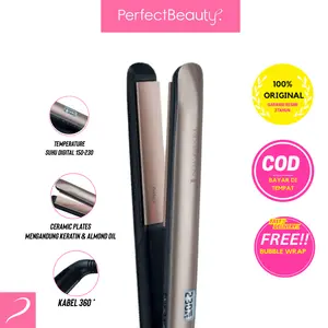 Remington Keratin Protect Straightener S8540 - Catokan Rambut Ceramic Plates Keratin Almond Oil Suhu Digital 150-230°C Mati Otomatis 60 Menit Garansi 2 Tahun