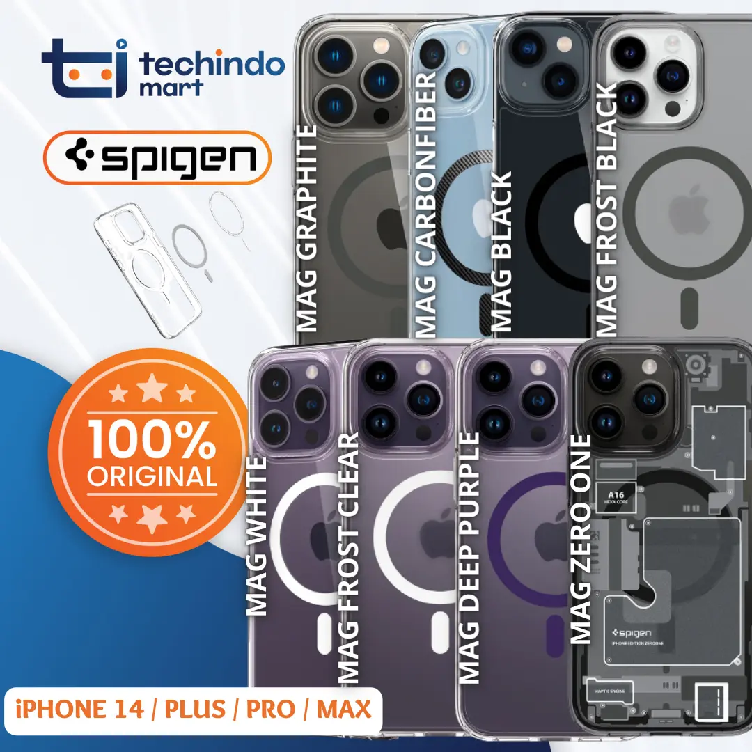 Case iPhone 14 Pro Max Plus Spigen Ultra Hybrid MagSafe Clear Casing