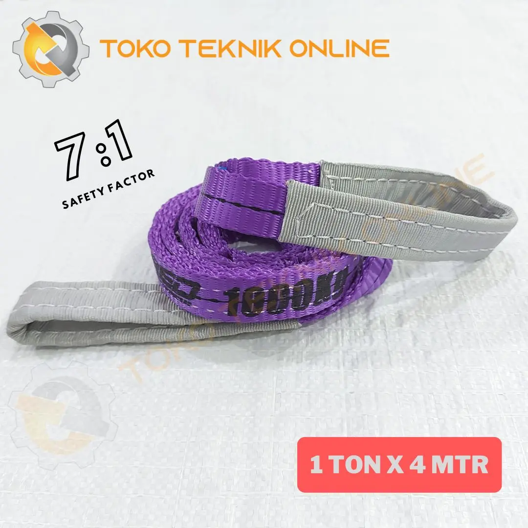 Webbing Sling Belt - Tali Angkat Double Layers 1 Ton x 4 Meter