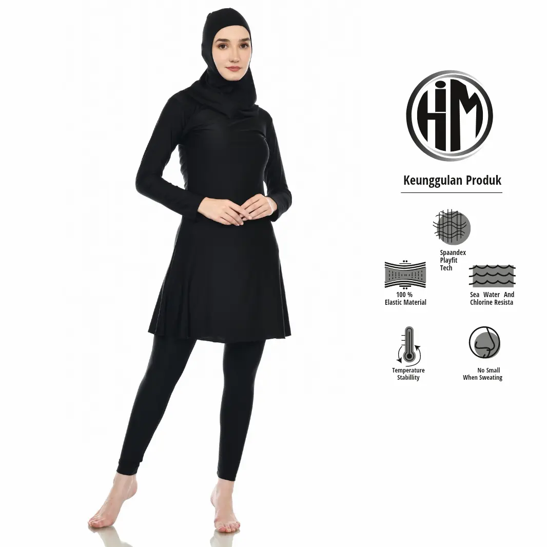 BAJU RENANG DEWASA MUSLIM POLOS/BAJU RENANG MUSLIM DEWASA