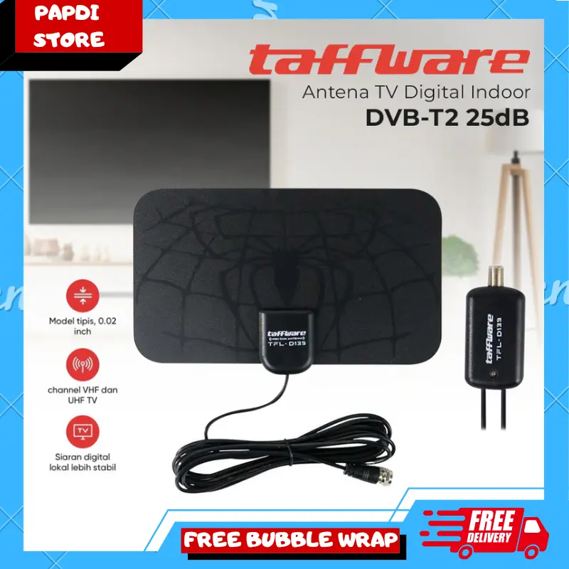 Antena TV Digital Indoor DVB-T2 25dB Spider Pattern Signal Booster