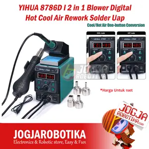 YIHUA 8786D I 2 in 1 Blower Digital Hot Cool Air Rework Solder Uap