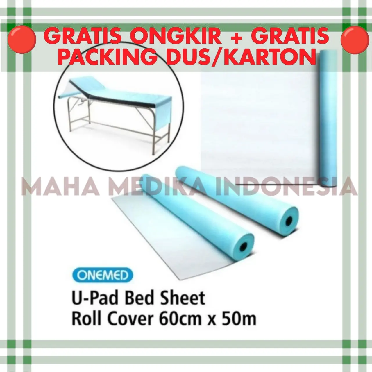U Pad Bed Sheet Roll Cover Onemed 60 cm 50 m Alas Perlak Matras Upad