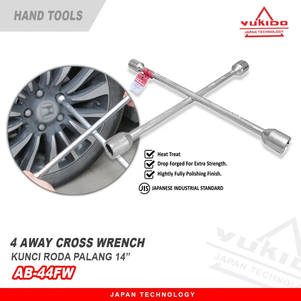 Kunci Roda Palang Mobil 14 Inch - Kunci Sok 17 x 19 x 21 x 23 yukido Car Motorcycle