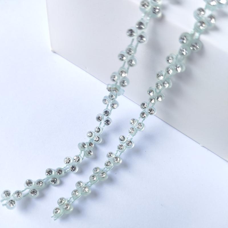 diamond rell roll mata 3 Payet diamond kristal variasi roll per 50 cm Manik baju payet  rumbai  juntai 4