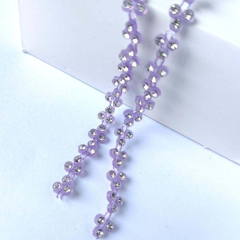 diamond rell roll mata 3 Payet diamond kristal variasi roll per 50 cm Manik baju payet  rumbai  juntai 2