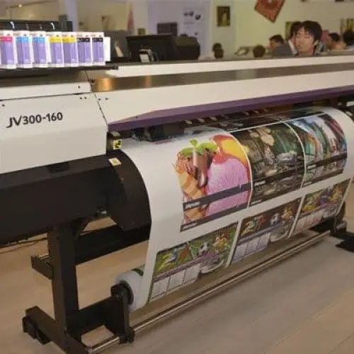 cetak stiker vinyl meteran indoor