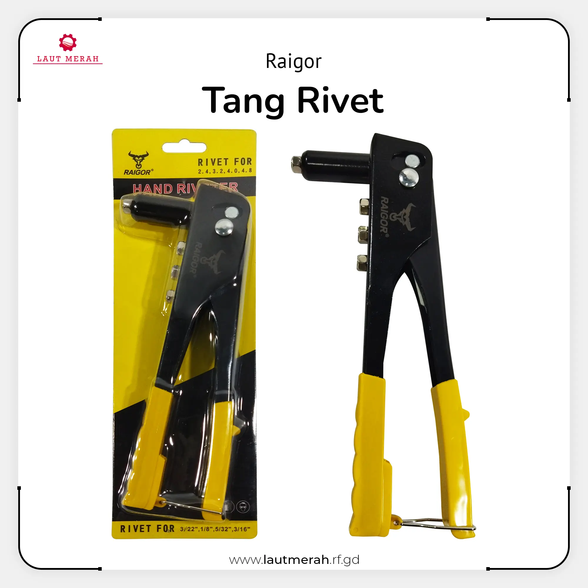 TANG RIVET 10 " TANGAN MANUAL HAND RIVETER RAIGOR 10" 10 Inch