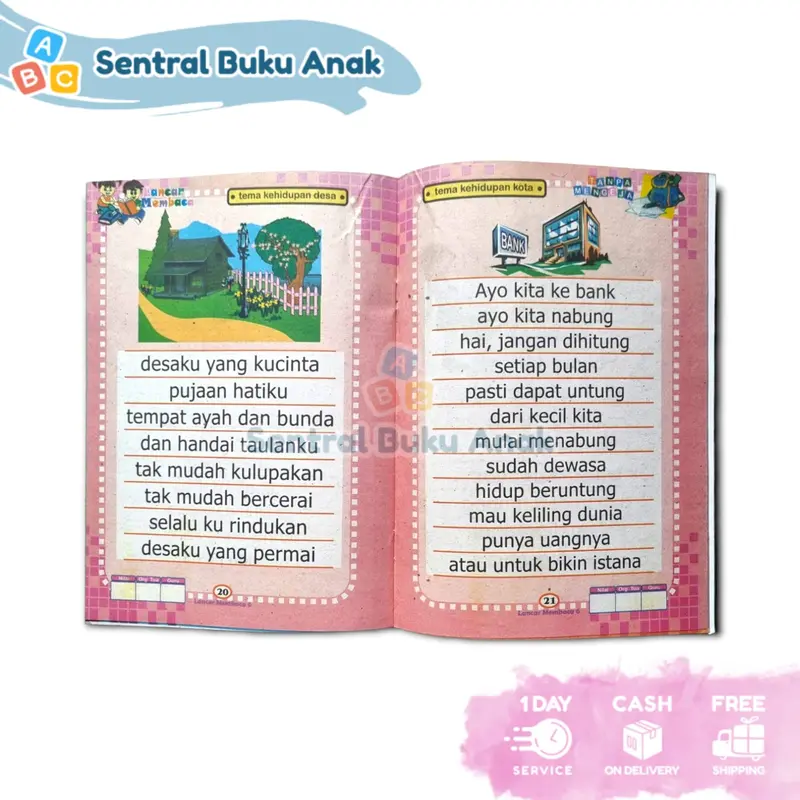 Lancar Membaca Tanpa Mengeja Full Color (Jilid 1-6) - untuk PAUD TK 4