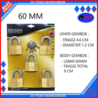 Gambar Gembok Master Key SOLIGEN 5 pcs Kuningan 40 50 60 mm dari Di Toko bangunan Kota Administrasi Jakarta Utara 4 Tokopedia