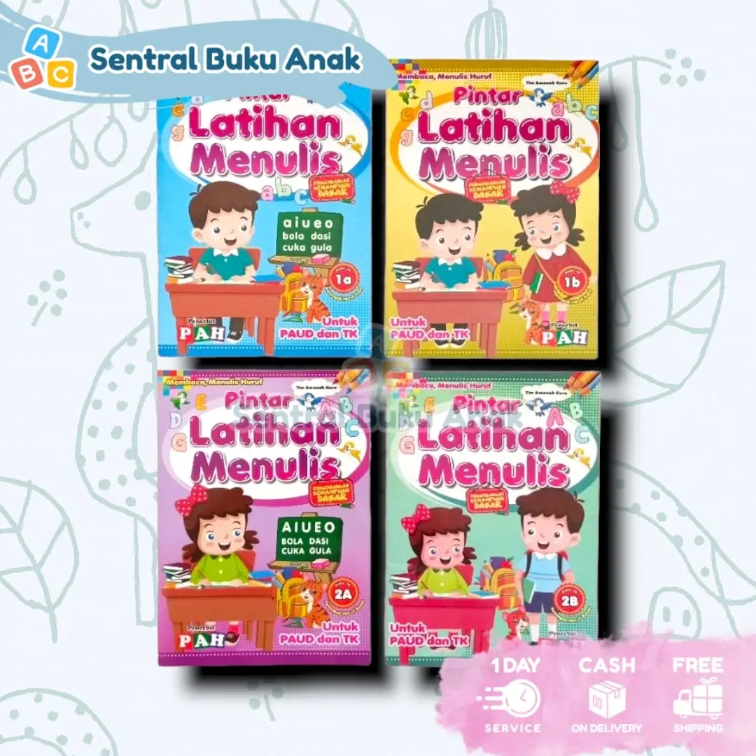 Buku TK PAUD Pintar Latihan Menulis ABC Huruf Besar dan Kecil - ORI