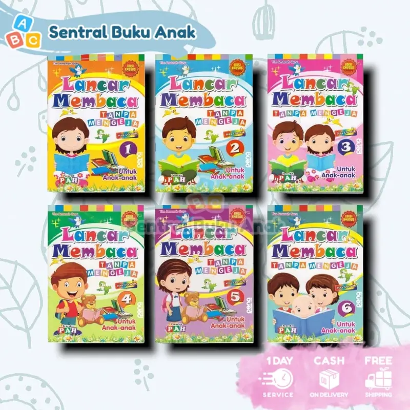 Lancar Membaca Tanpa Mengeja Full Color (Jilid 1-6) - untuk PAUD TK 0