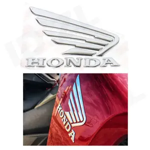 Emblem Sayap Honda Wing 3D Sepasang Kanan dan Kiri - Gold Silver Color Ready Stock - Motor