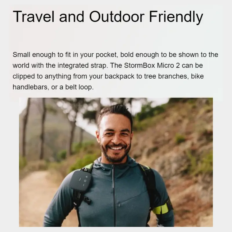 TRIBIT StormBox Micro 2 Bluetooth 5.3 USB-C Portable Speaker 2