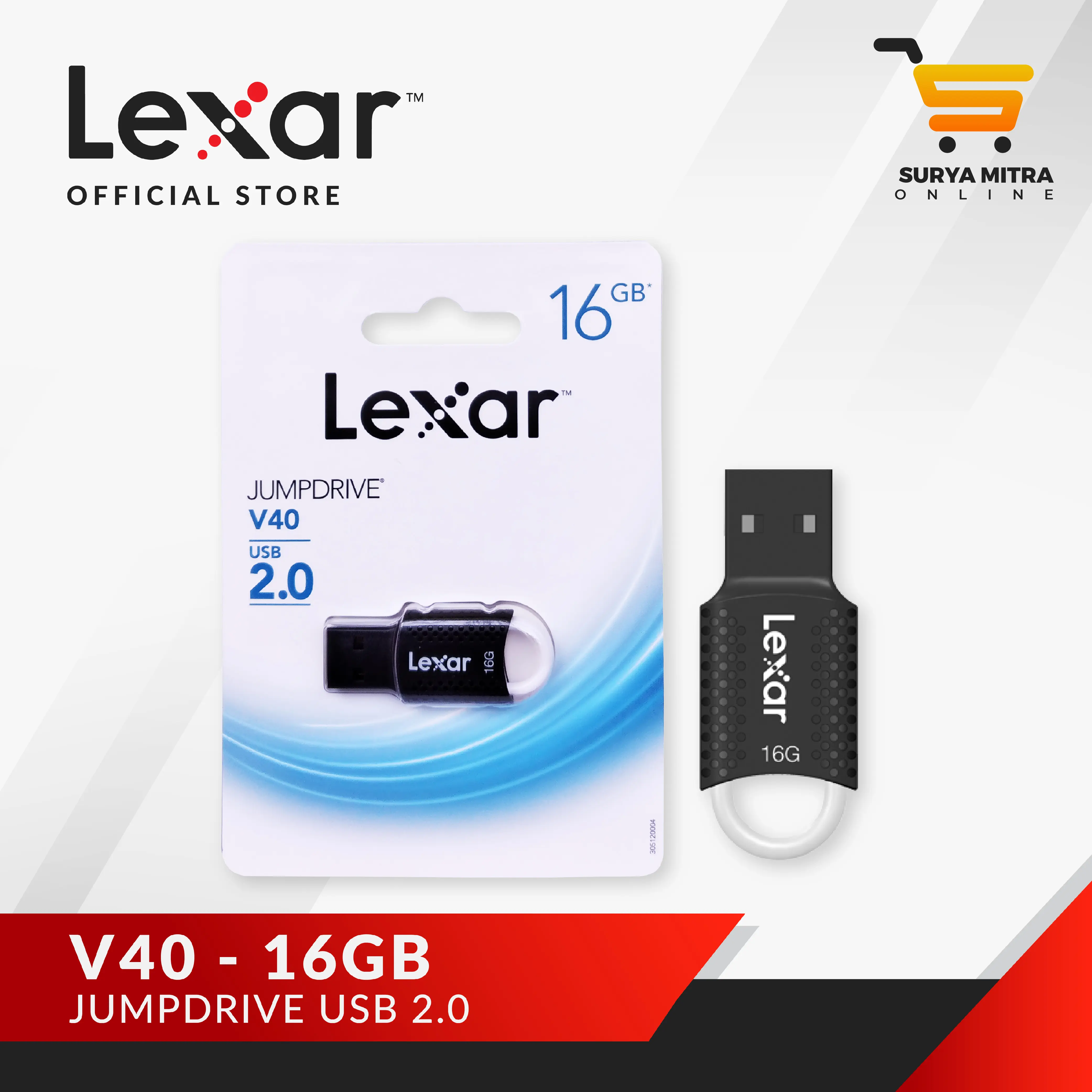 Flash Disk / Flashdisk 16GB Lexar Jumpdrive V40