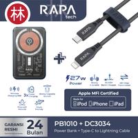 Gambar RAPAtech PB2011 & DC3034 - Powerbank Wireless PD20W & Line+ MFi 27W - 5000 mAh, +MFi dari RAPAtech Jakarta Kota Administrasi Jakarta Barat 1 Tokopedia