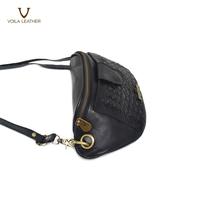 Gambar Waist Bag Anyaman Kulit Asli Voila Juliete - Maroon dari Voila Leather Kota Administrasi Jakarta Pusat 2 Tokopedia