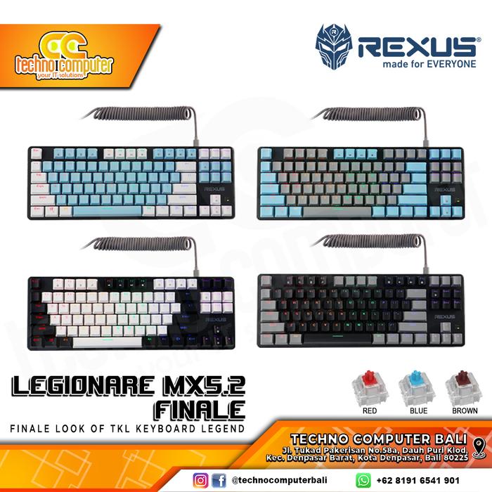 Gambar KEYBOARD GAMING MECHANICAL REXUS LEGIONARE MX5.2 FINALE TKL dari Techno Computer Bali Kota Denpasar Tokopedia